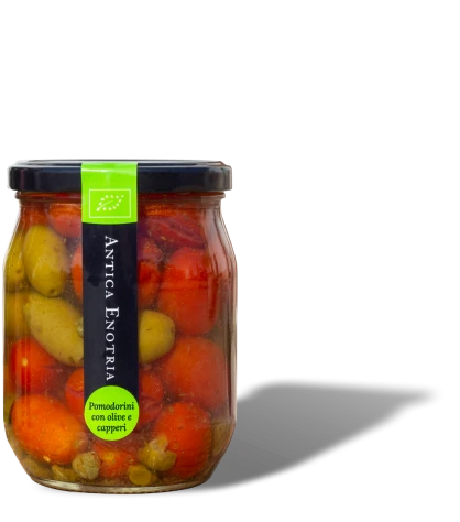 Cherry Tomaten met Olijven en Kappertjes